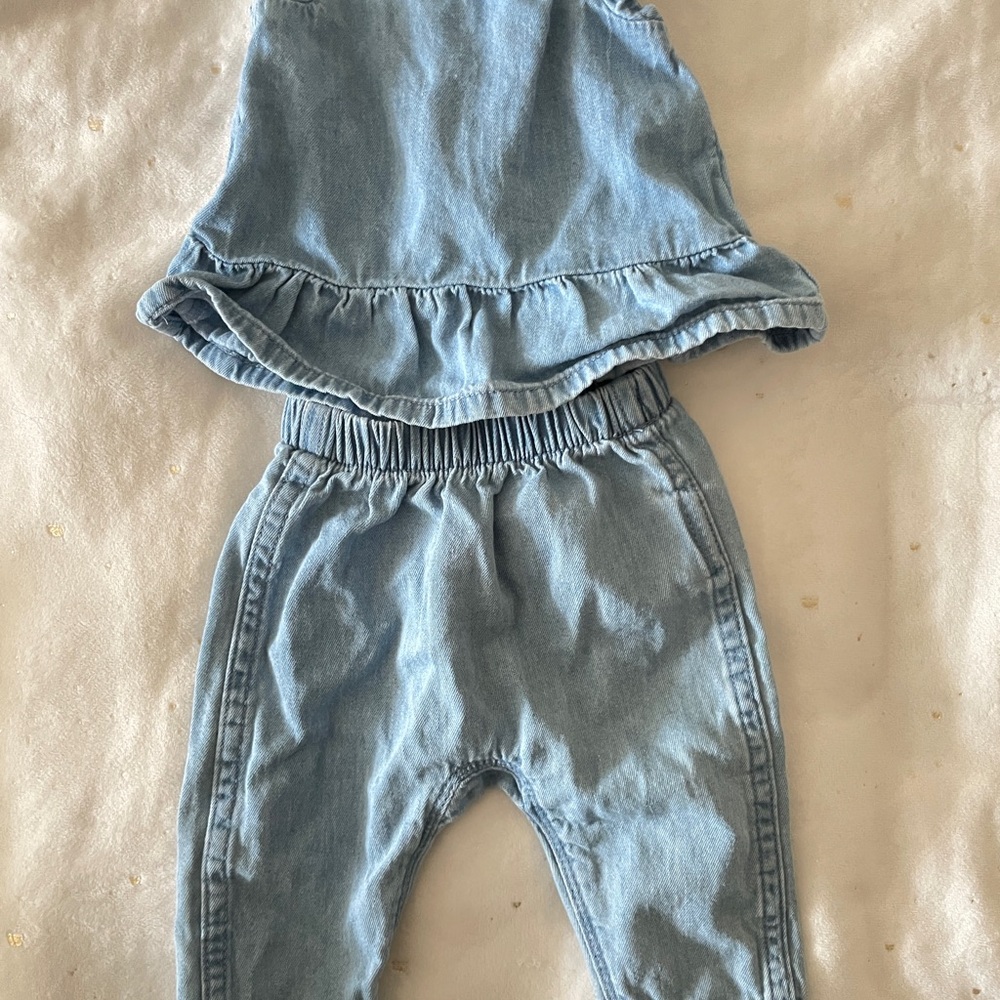 Blue Denim Baby Outfit